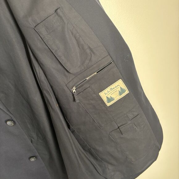VTG LL Bean Suit Mens 52R Navy Blue 100% Wool Blazer and Comfort Waist Pants 44W - Picture 5 of 14